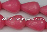 CCN208 15.5 inches 18*25mm faceted teardrop candy jade beads