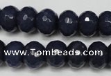 CCN2116 15.5 inches 10*14mm faceted rondelle candy jade beads