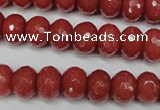 CCN2128 15.5 inches 8*12mm faceted rondelle candy jade beads