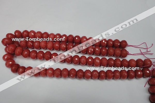 CCN2128 15.5 inches 8*12mm faceted rondelle candy jade beads