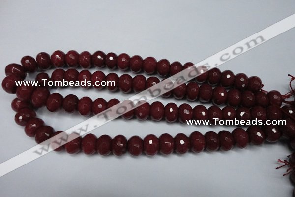 CCN2136 15.5 inches 10*14mm faceted rondelle candy jade beads