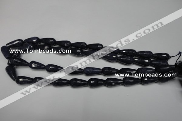 CCN2147 15.5 inches 10*20mm faceted teardrop candy jade beads