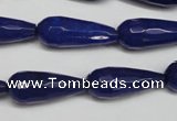 CCN2152 15.5 inches 10*25mm faceted teardrop candy jade beads