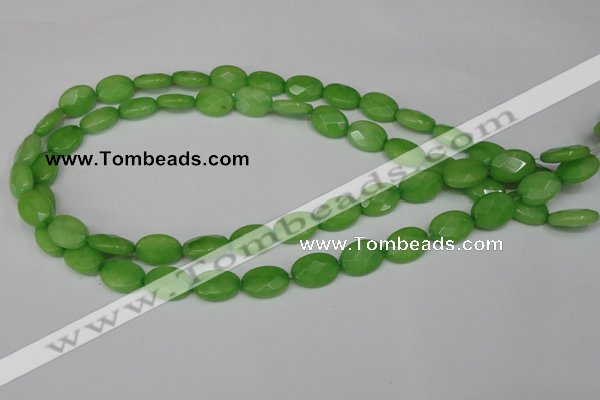 CCN216 15.5 inches 10*14mm faceted oval candy jade beads