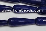 CCN2161 15.5 inches 10*30mm faceted teardrop candy jade beads