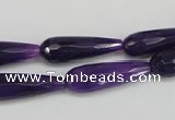 CCN2171 15.5 inches 8*25mm faceted teardrop candy jade beads