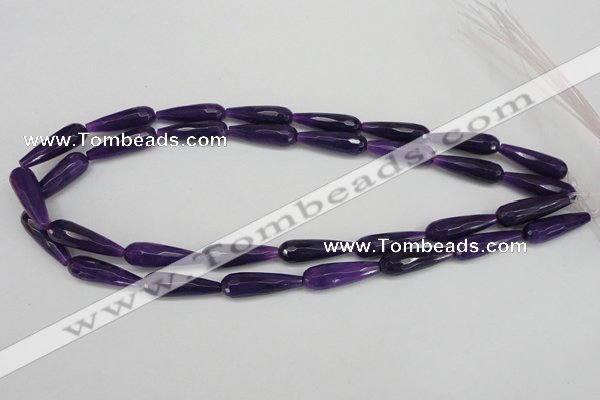 CCN2171 15.5 inches 8*25mm faceted teardrop candy jade beads