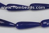 CCN2172 15.5 inches 8*25mm faceted teardrop candy jade beads