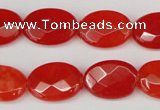 CCN2204 15.5 inches 13*18mm faceted oval candy jade beads