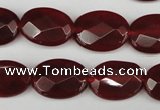 CCN2207 15.5 inches 13*18mm faceted oval candy jade beads