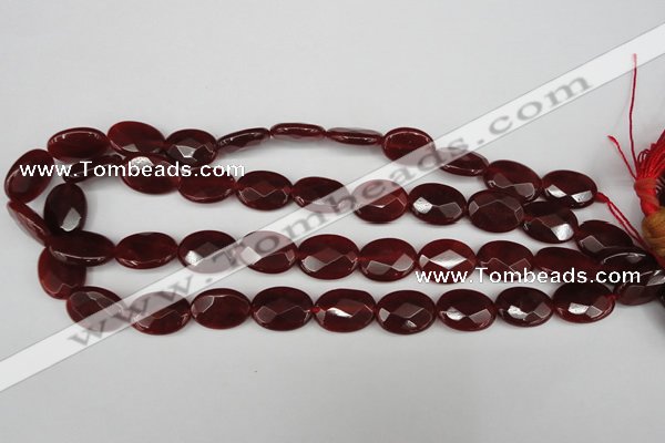 CCN2207 15.5 inches 13*18mm faceted oval candy jade beads