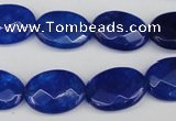 CCN2213 15.5 inches 13*18mm faceted oval candy jade beads