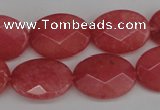 CCN2218 15.5 inches 15*20mm faceted oval candy jade beads