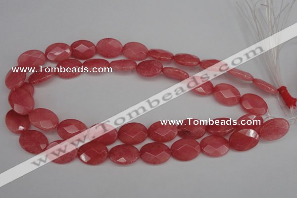 CCN2218 15.5 inches 15*20mm faceted oval candy jade beads