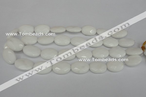 CCN2220 15.5 inches 18*25mm faceted oval candy jade beads