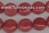 CCN2238 15.5 inches 14mm faceted coin candy jade beads wholesale