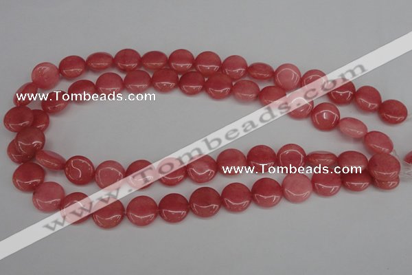 CCN2238 15.5 inches 14mm faceted coin candy jade beads wholesale