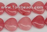 CCN2240 15.5 inches 15*15mm heart candy jade beads wholesale