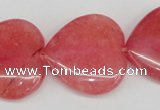 CCN2242 15.5 inches 25*25mm heart candy jade beads wholesale