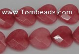 CCN2244 15.5 inches 15*15mm faceted heart candy jade beads wholesale