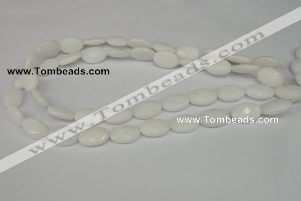 CCN225 15.5 inches 12*18mm faceted oval candy jade beads