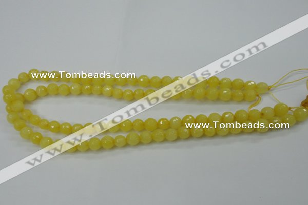 CCN2255 15.5 inches 8mm faceted round candy jade beads wholesale