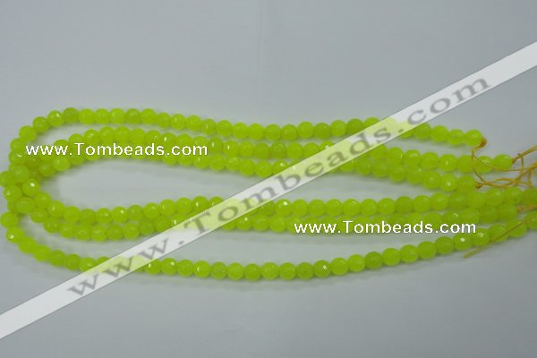 CCN2262 15.5 inches 6mm faceted round candy jade beads wholesale