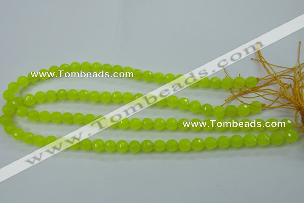 CCN2263 15.5 inches 8mm faceted round candy jade beads wholesale