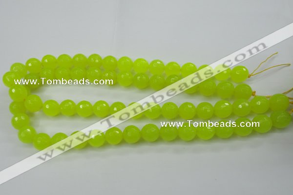 CCN2266 15.5 inches 14mm faceted round candy jade beads wholesale