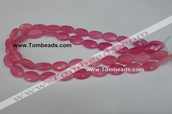 CCN227 15.5 inches 12*18mm faceted oval candy jade beads