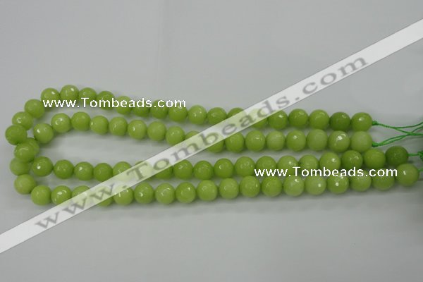 CCN2273 15.5 inches 10mm faceted round candy jade beads wholesale