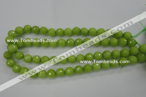 CCN2274 15.5 inches 12mm faceted round candy jade beads wholesale