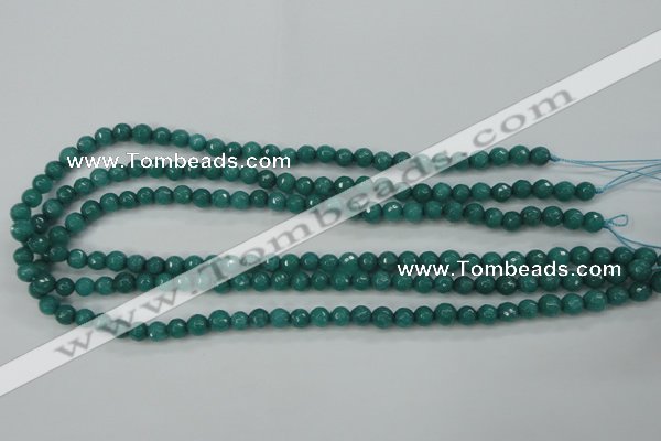 CCN2279 15.5 inches 6mm faceted round candy jade beads wholesale