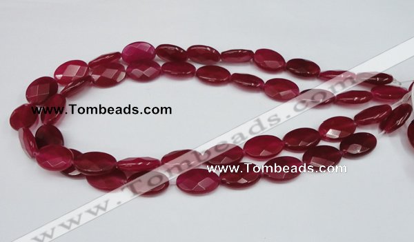 CCN228 15.5 inches 12*18mm faceted oval candy jade beads