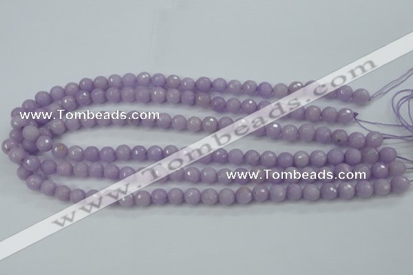 CCN2288 15.5 inches 8mm faceted round candy jade beads wholesale