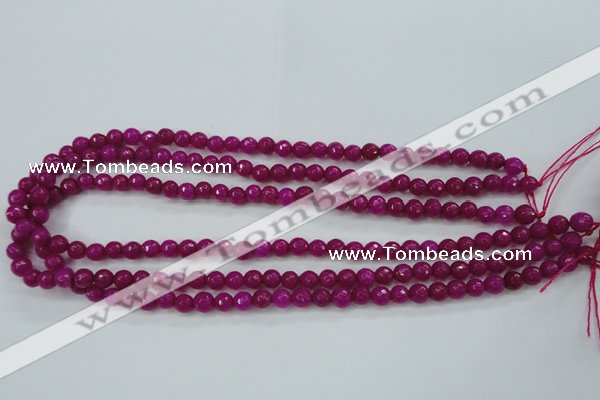 CCN2293 15.5 inches 4mm faceted round candy jade beads wholesale