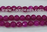 CCN2294 15.5 inches 6mm faceted round candy jade beads wholesale