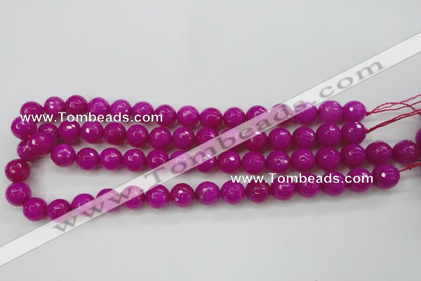 CCN2297 15.5 inches 12mm faceted round candy jade beads wholesale