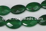 CCN230 15.5 inches 12*18mm faceted oval candy jade beads