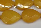 CCN2326 15.5 inches 18*25mm faceted flat teardrop candy jade beads