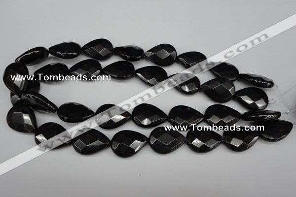 CCN2336 15.5 inches 18*25mm faceted flat teardrop candy jade beads