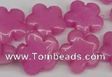 CCN2341 15.5 inches 20mm carved flower candy jade beads wholesale