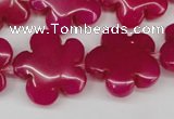 CCN2342 15.5 inches 20mm carved flower candy jade beads wholesale