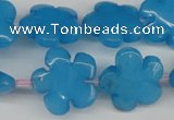 CCN2348 15.5 inches 20mm carved flower candy jade beads wholesale