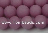 CCN2403 15.5 inches 4mm round matte candy jade beads wholesale