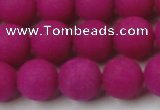 CCN2404 15.5 inches 4mm round matte candy jade beads wholesale