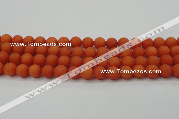 CCN2407 15.5 inches 4mm round matte candy jade beads wholesale