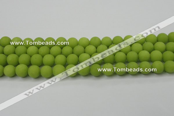 CCN2409 15.5 inches 4mm round matte candy jade beads wholesale