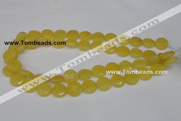 CCN241 15.5 inches 15mm faceted coin candy jade beads wholesale