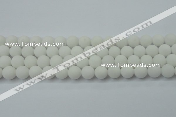 CCN2420 15.5 inches 6mm round matte candy jade beads wholesale